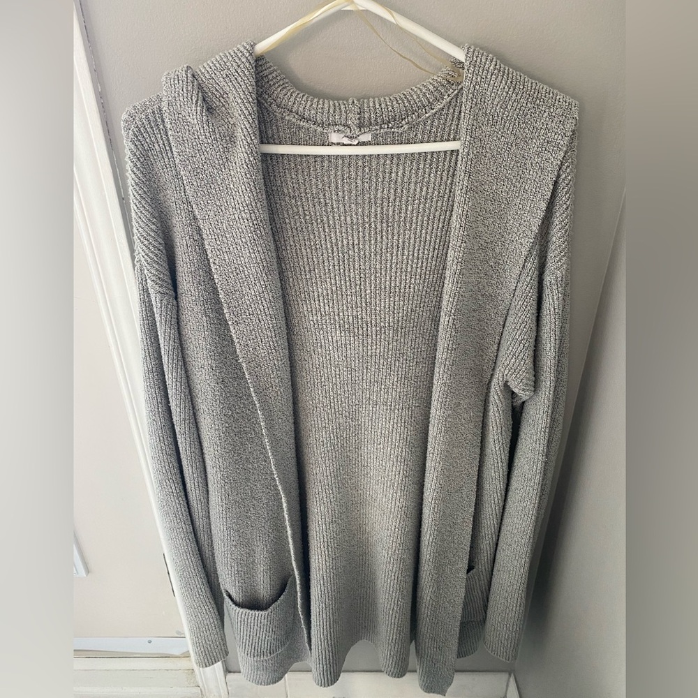 🔴 Ardene Light Gray Hooded Women's Cardigan